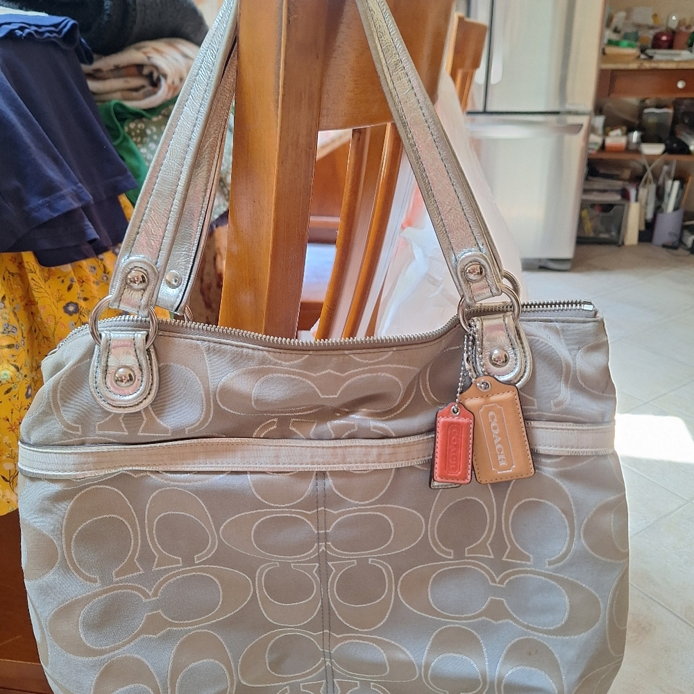 Coach Tan Signature Shoulder Bag